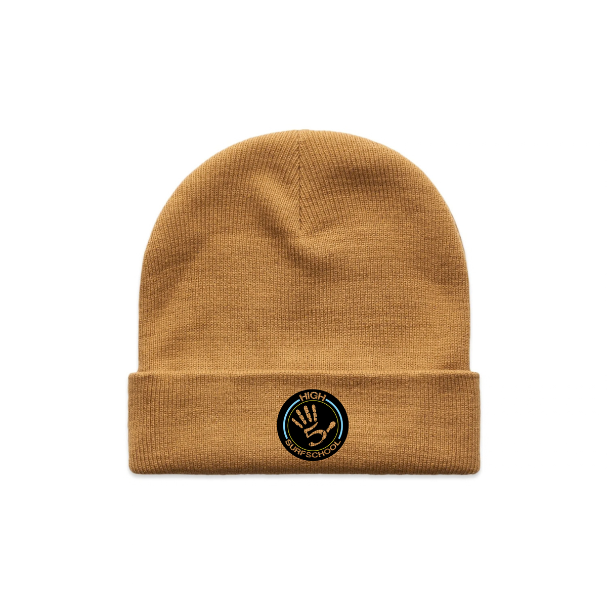 Lichtbruine High 5 Beanie