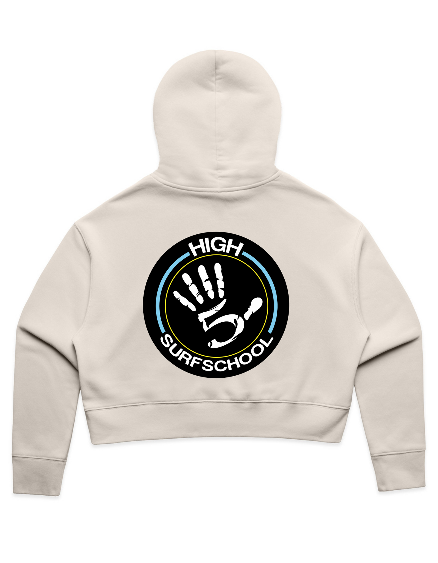 1 PRE-ORDER High5 Relax Crop Women Hoodie beige – Duurzaam, stijlvol en chill