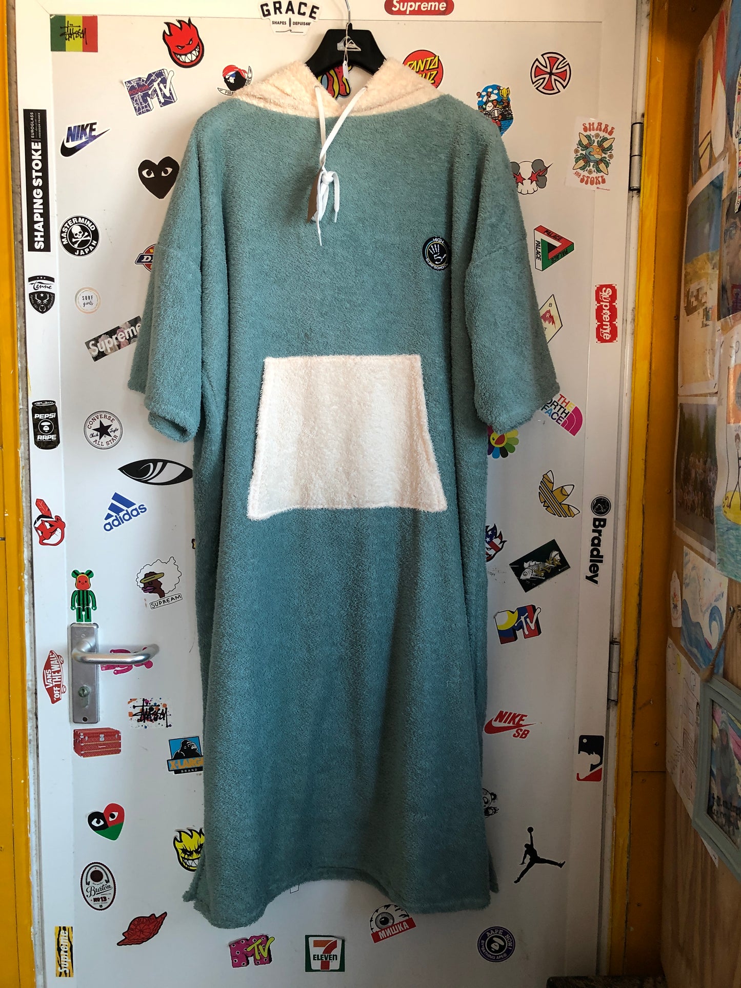 Olive green surf poncho 120cm