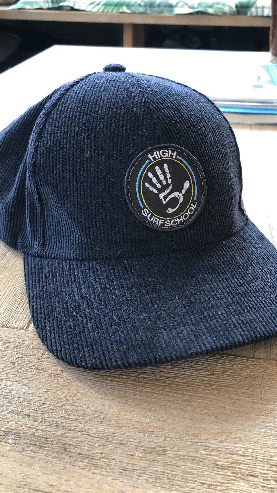 HIGH5 BASEBALLKAPPE AUS CORD MARINEBLAU