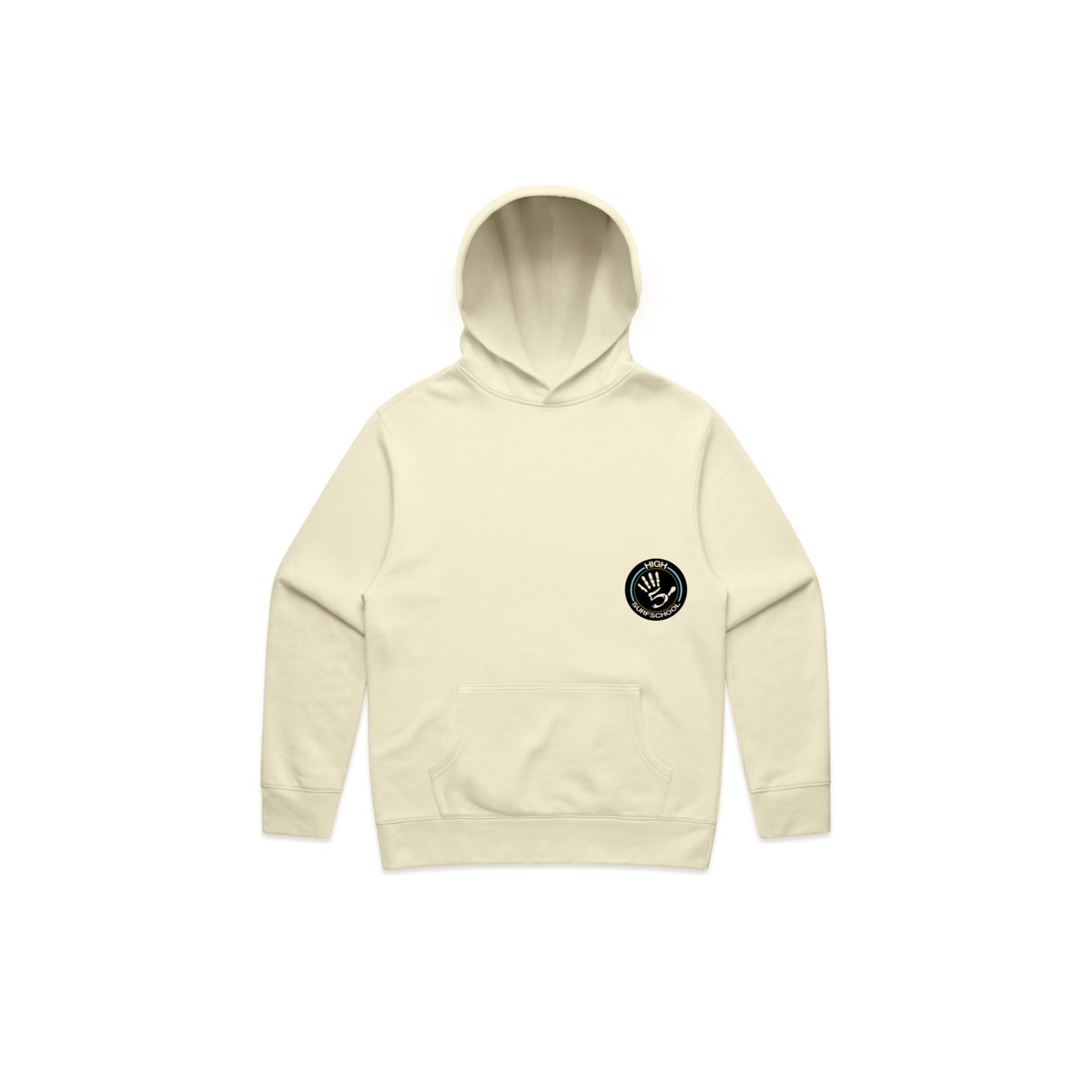 Hoodie front logo high 5 yellow