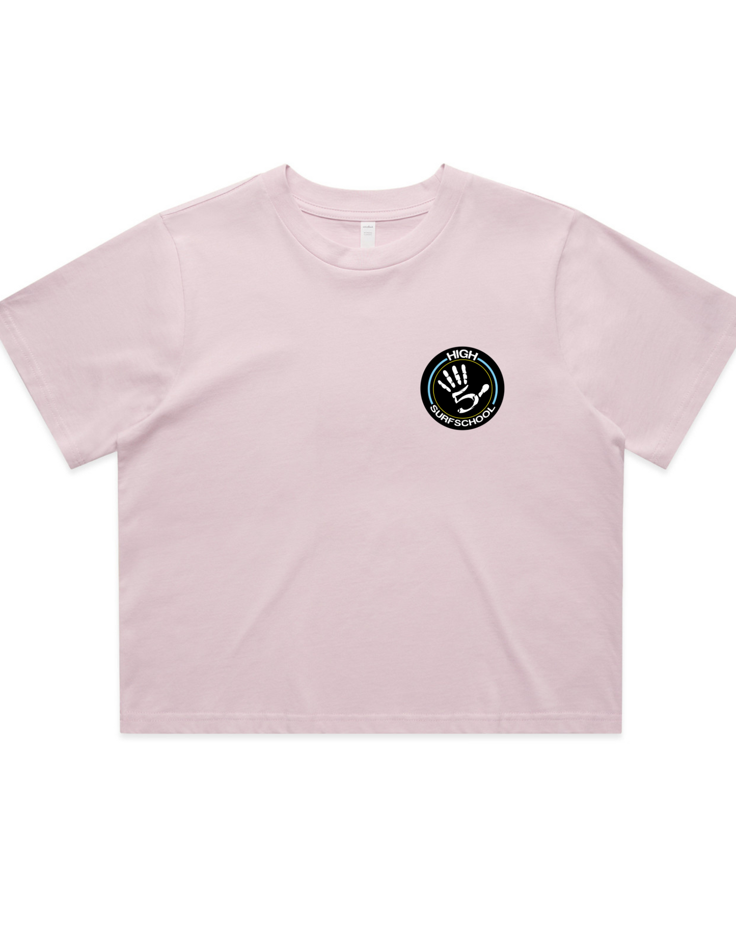 1 PRE-ORDER High5 Classic Women Crop Tee – Light pink