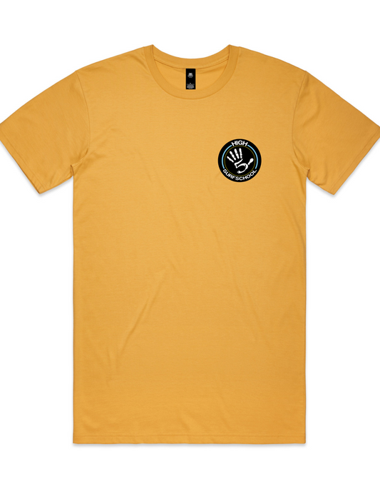 1 PRE-ORDER High5 Surf Tee – Tijdloos Comfort - Mustard