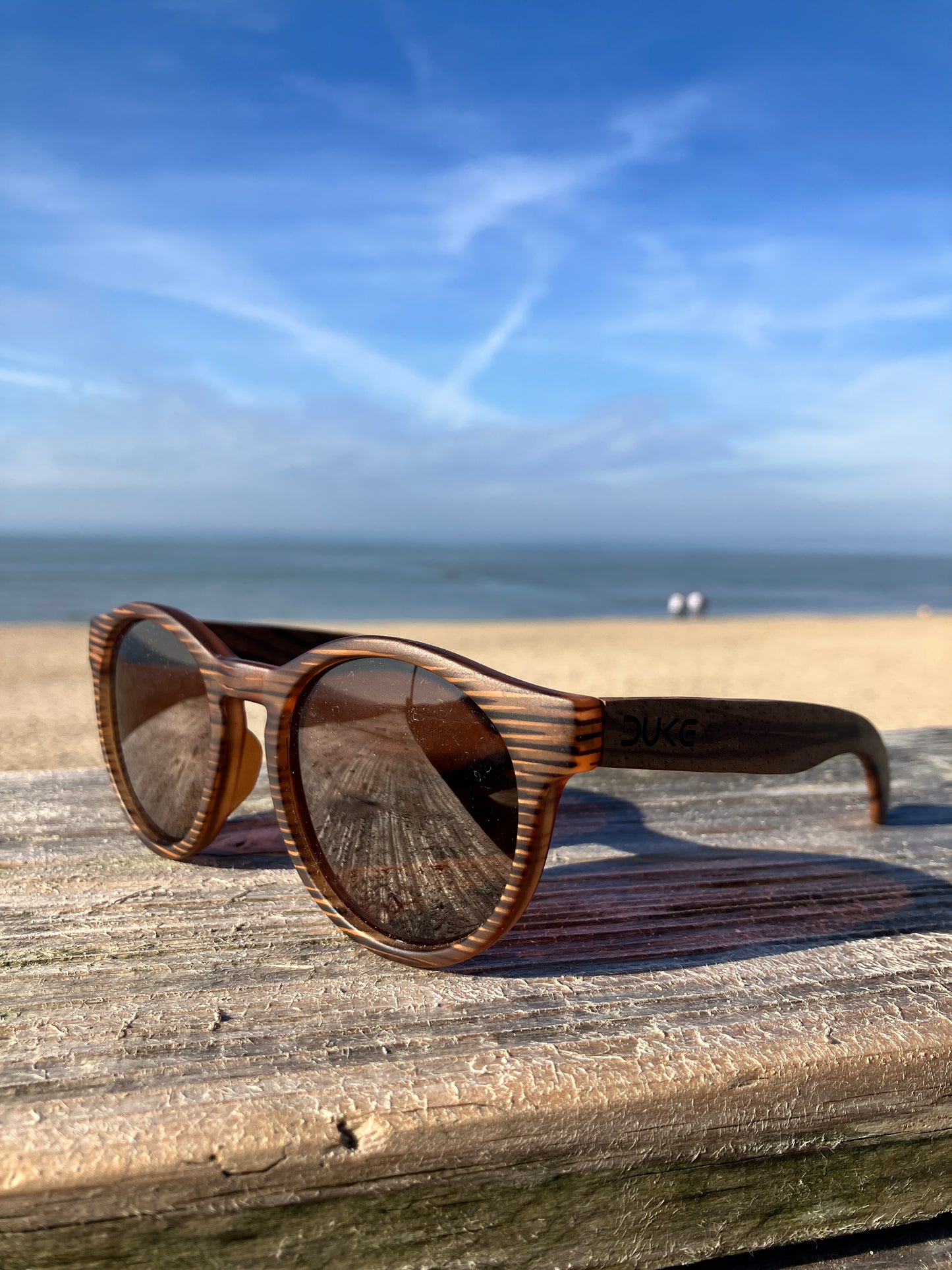 DUKE SUNGLASSES BAMBOO / BROWN STRIPED
