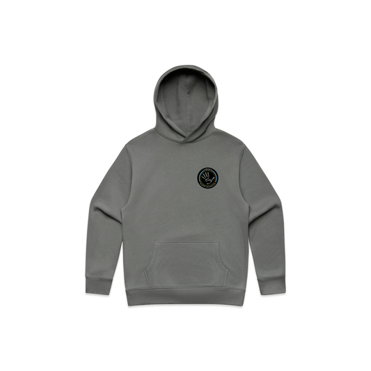 Hoodie front dark grey
