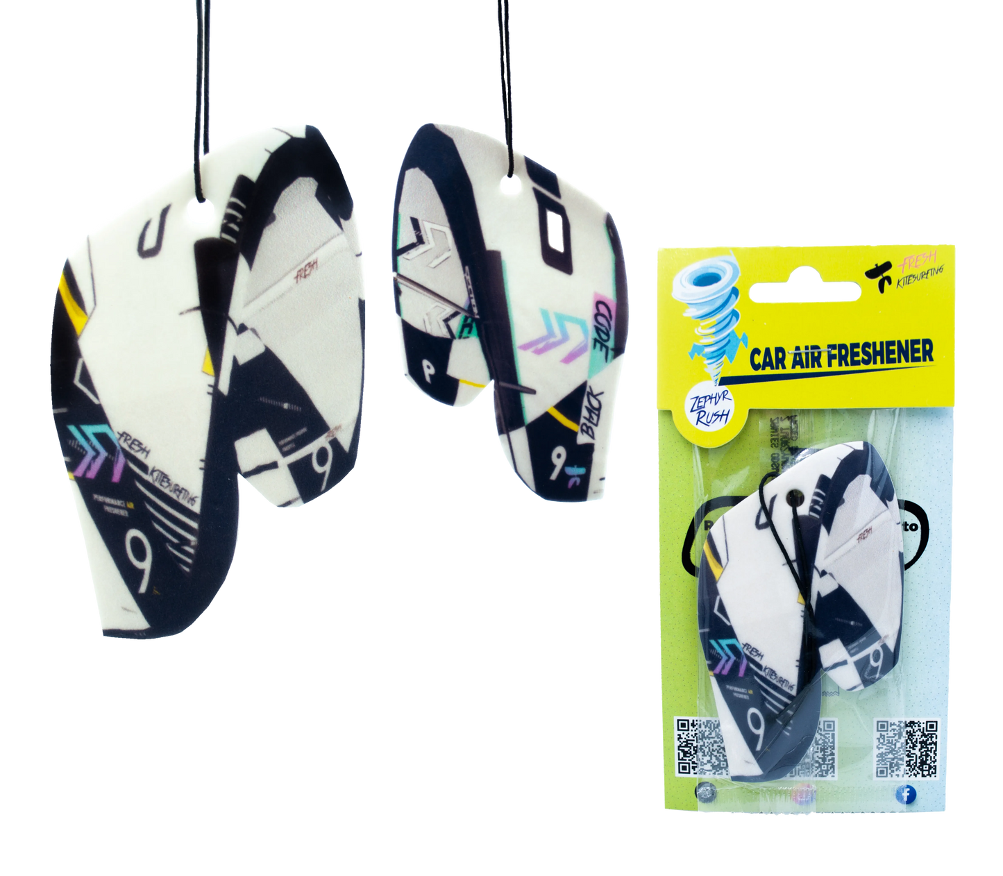 Kite Code Black 2025 Zephyr Rush Car Air Freshener