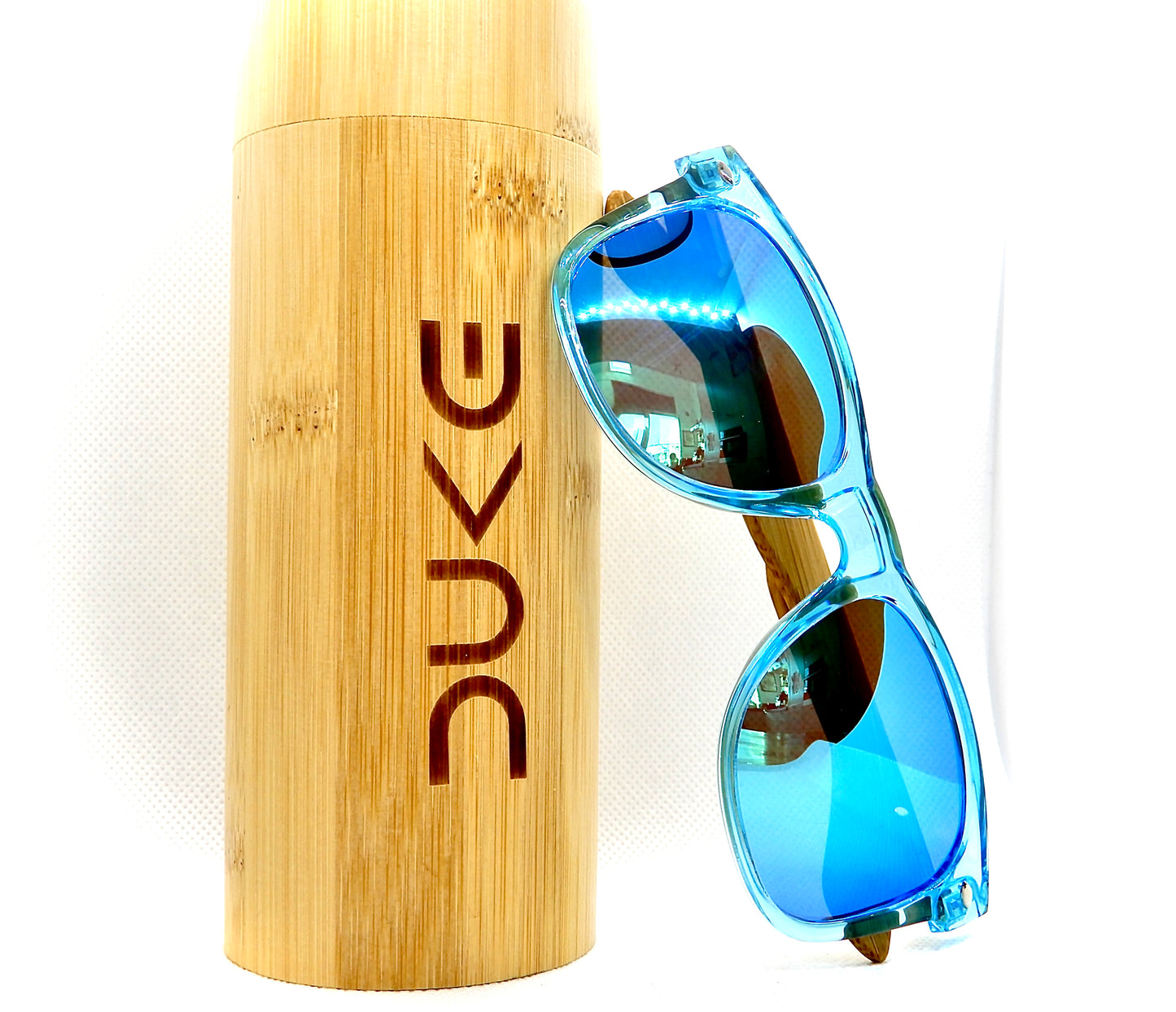 DUKE SUNGLASSES BAMBOO / LIGHT BLUE